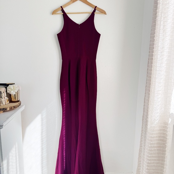 Dress The Population Iris Dark Magenta Gown Size XS Nwot - Picture 11 of 12